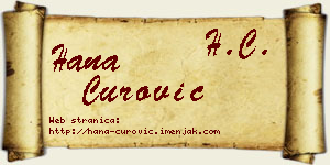 Hana Čurović vizit kartica
